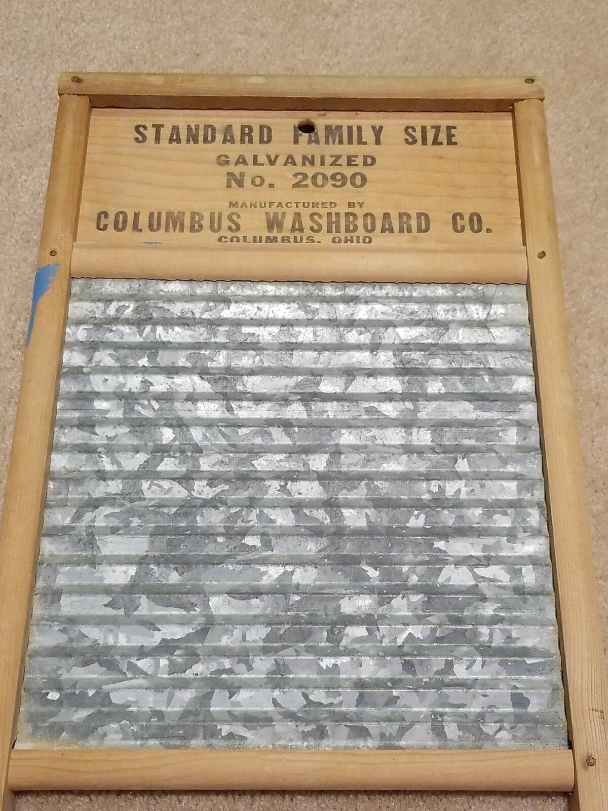 Primitive Sunnyland Columbus Washboard Co. No. 2090 eBay