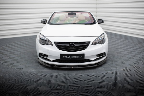 Front Ansatz FüR Opel Cascada Schwarz Hochglanz Spoilerlippe Spoiler Schwert-image