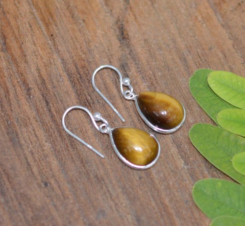 925 Solid Sterling Silver Green Onyx,Garnet Multi Stone Hook Earring Ji760 - Picture 77 of 81