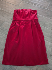 Women's Express Design Studio Short Cocktail Dress Red Satin Size 2