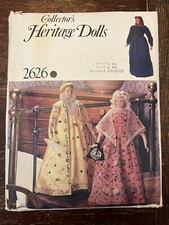 Vogue 2626 UNCUT Sewing Pattern, Collector's Heritage Dolls, Inaugural Dolls