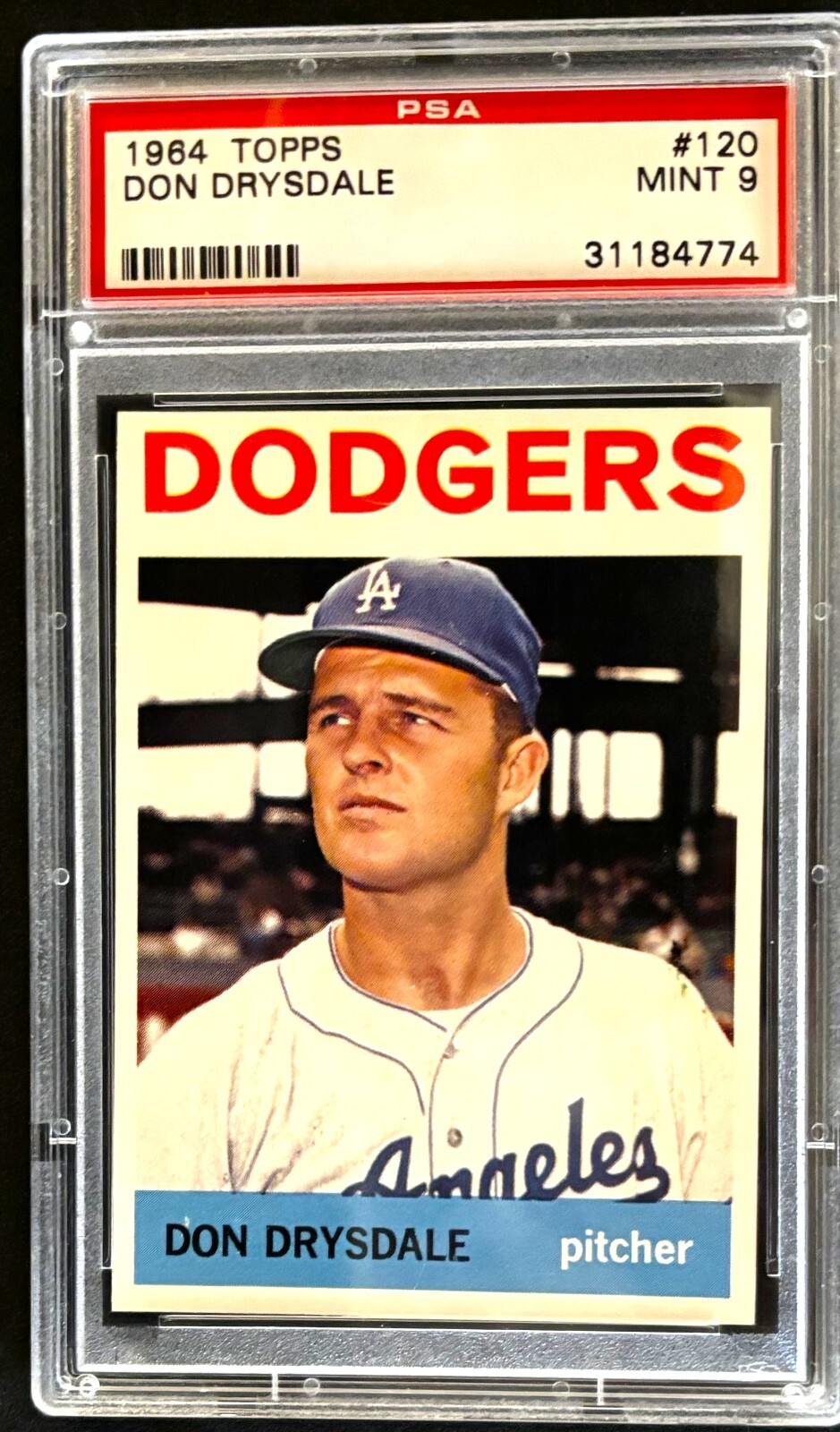 1964 Topps # 120 Don Drysdale PSA 9 Mint
