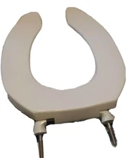 Mansfield 18.5" open Toilet Seat (bolts present, no nuts or washers)
