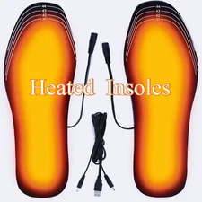 USB Heated Insoles Electric Foot Warmers Winter Shoe Heating Pads