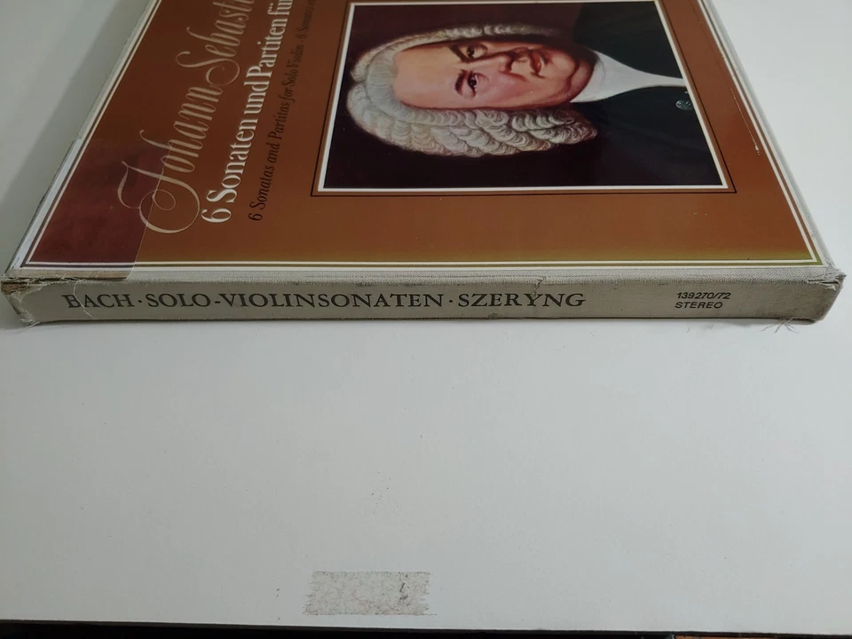 HENRYK SZERYNG - 6 SONATAS & PARTITAS FOR VIOLIN WHITE LABEL - 3 LP DGG BWV 1001 - Image 3 of 4