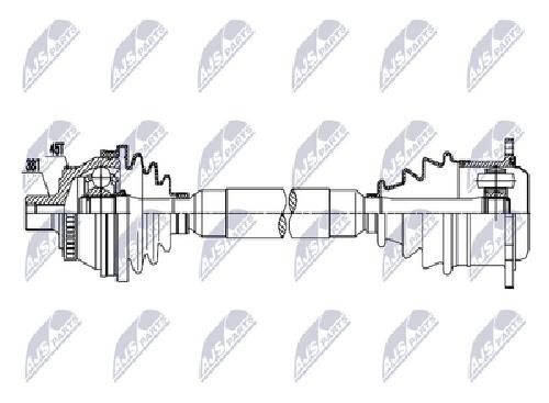 Original NTY Drive Shaft NPW-AU-093 For Audi Skoda VW