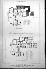 Old Plans Bedstone Court Salop Residence Sir Henry Ripley T Harris 1884 19th