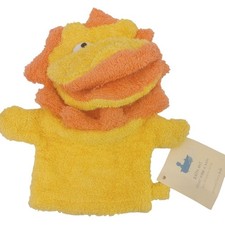 Pottery Barn Kids Lion Bath Mitt Wash Cloth New Puppet PBK Yellow Orange