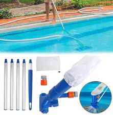 Handheld Vacuum Swimming Pool Cleaner 5Section Pole Ground Spa Pond Cleaner Kit