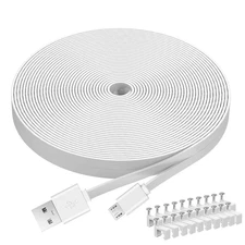 フラット電源延長ケーブル 2本パック 40フィート Wyze Cam/Wyze Cam Pan Yi Camera Nestcam 屋内 Blink XTカメラ