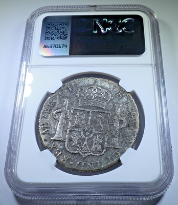 NGC Cabalva Shipwreck 1810 Imagined Bust Peru 8 Reales Spanish