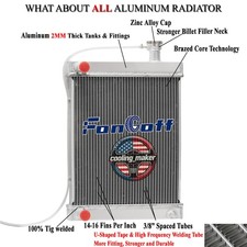 3-Row Radiator For Lincoln Welder Miscellaneous Vantage 300 Ranger 250D 305D.