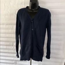 Cat Jack Dark Blue Cardigan Sweater Size XL 14-16 Kids Pockets Long Sleeve