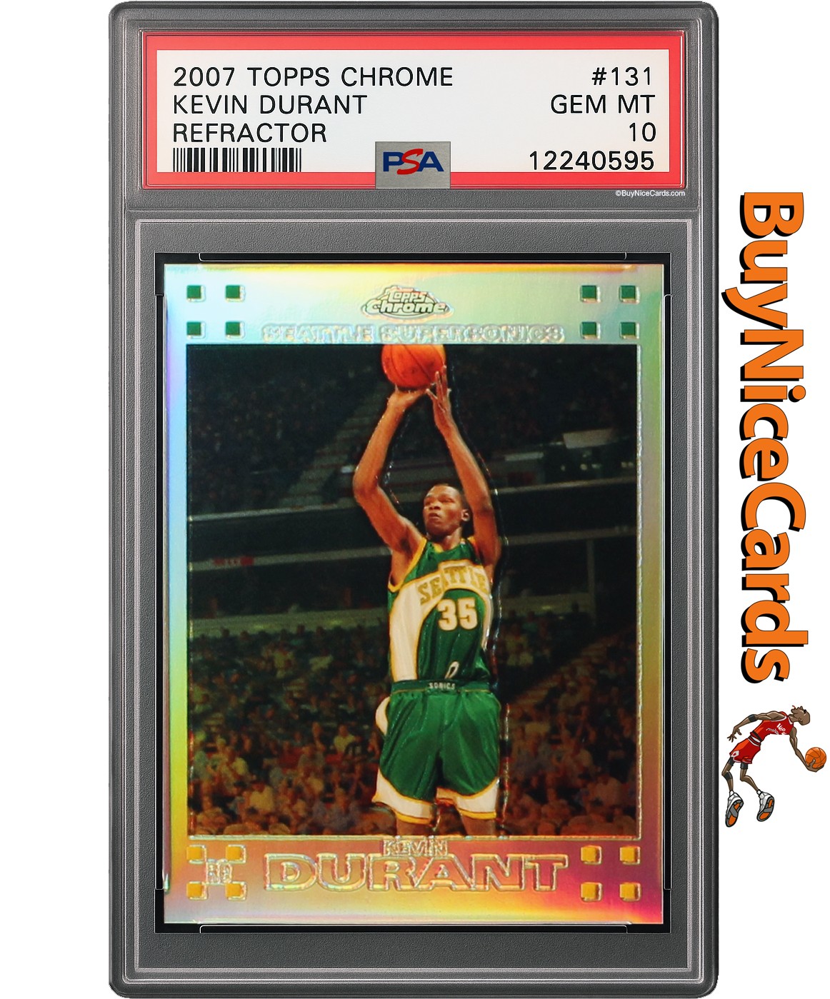 Kevin Durant 2007 Topps Chrome #131 Refractor /1499 Price Guide