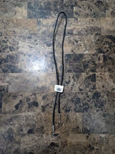 Vintage scrimshaw Bolo Tie Intuit Fishing Boating Scene bolo tie