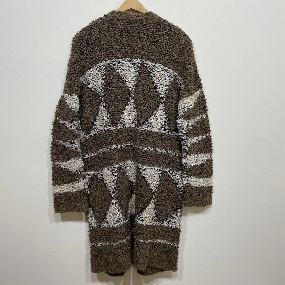 Cárdigan suéter tejido mezcla lana INC para mujer talla grande largo Cottagecore hippie Foto 2 de 4