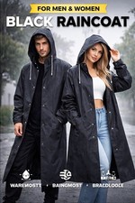 Unisex Outdoor Long Raincoat Waterproof Windproof Hooded Lightweight Breathable