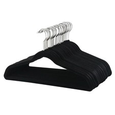 Costco 50-Pack Velvet Hangers Flocked Clothes Non-Slip Hangers - Black - 1193759