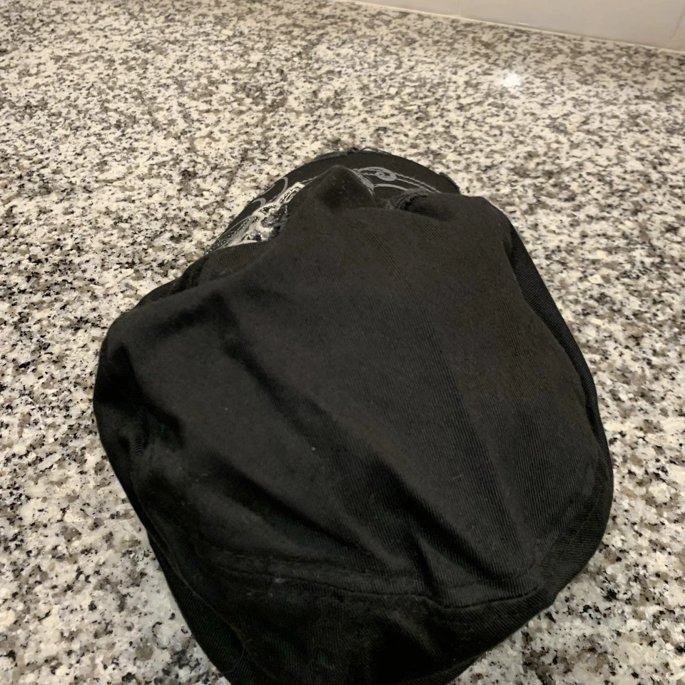 Vintage 2000s Y2K Affliction Ed Hardy Style Cross Tribal Military Hat Cap Black - Image 4 of 4