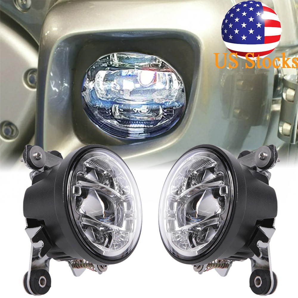 For Honda Goldwing GL 1800 2002-2010 2x Chrome LED Driving Fog Lights lamps