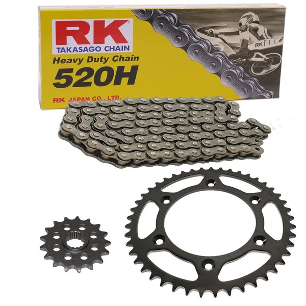 Kettensatz Husqvarna CR 250 92-94 Kette RK 520H 120 Offen 14/48-image