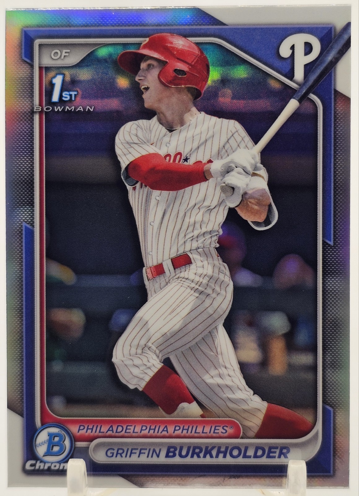 Griffin Burkholder 2024 Bowman Draft Chrome Refractor #BDC-60 Phillies Invest