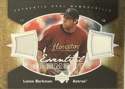 2007 UD Elements Essential Dual Relic SP #EE-LB Lance Berkman Houston Astros