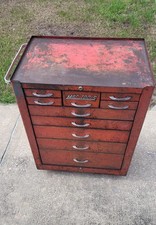 Vintage 1967 Mac Tool Box Lockable 10 Drawer Roll Around All Original 18x26.5x35