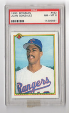 1990 Bowman Juan Gonzalez #492 PSA 8
