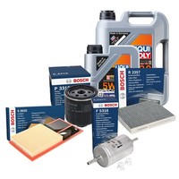 Inspektionspaket Bosch Filtersatz Liqui Moly 5W-30 VW Polo IV (9N_, 9A_)