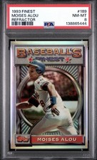 1993 Topps Finest #189 Moises Alou Refractor PSA 8 NM-MT