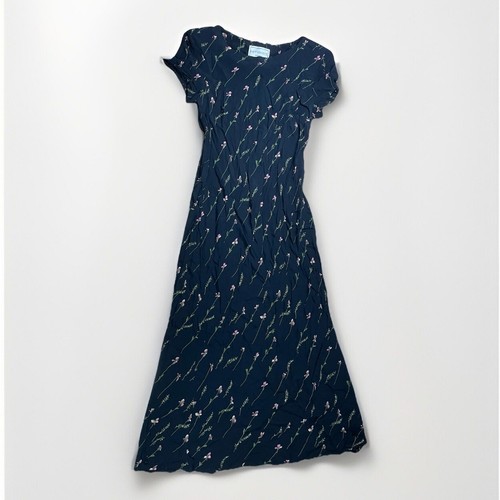 Karin Stevens Petites Vintage Black Floral Dress Size 6 RN64779 - Picture 2 of 5