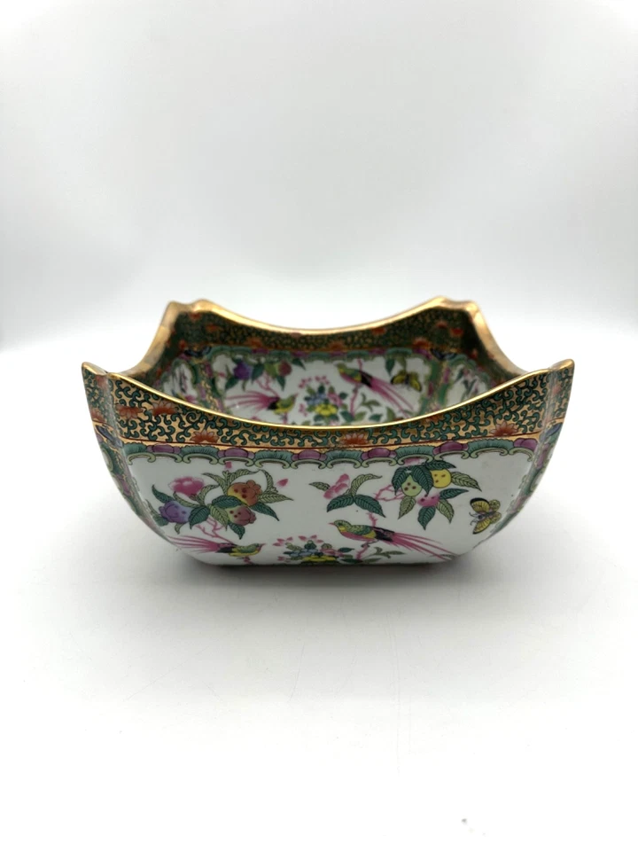 Cuenco chino oriental de porcelana para pájaros Foto 4 de 4