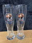 Set Of 2 Hacker-Pschorr Weisse Swirl Beer Glasses .5 Liter Clean — photo 1