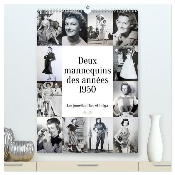 Deux Mannequins Des AnnéEs 1950 - Les Jumelles Thea Et Helga (Calendrier Mural-image