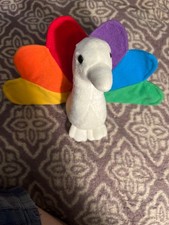 Rainbow Colored PEACOCK Stuffed Toy Steven Smith NY