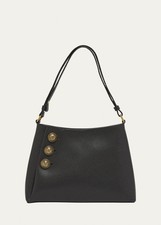 Balmain NWT Embleme Shoulder Bag in Grained L...