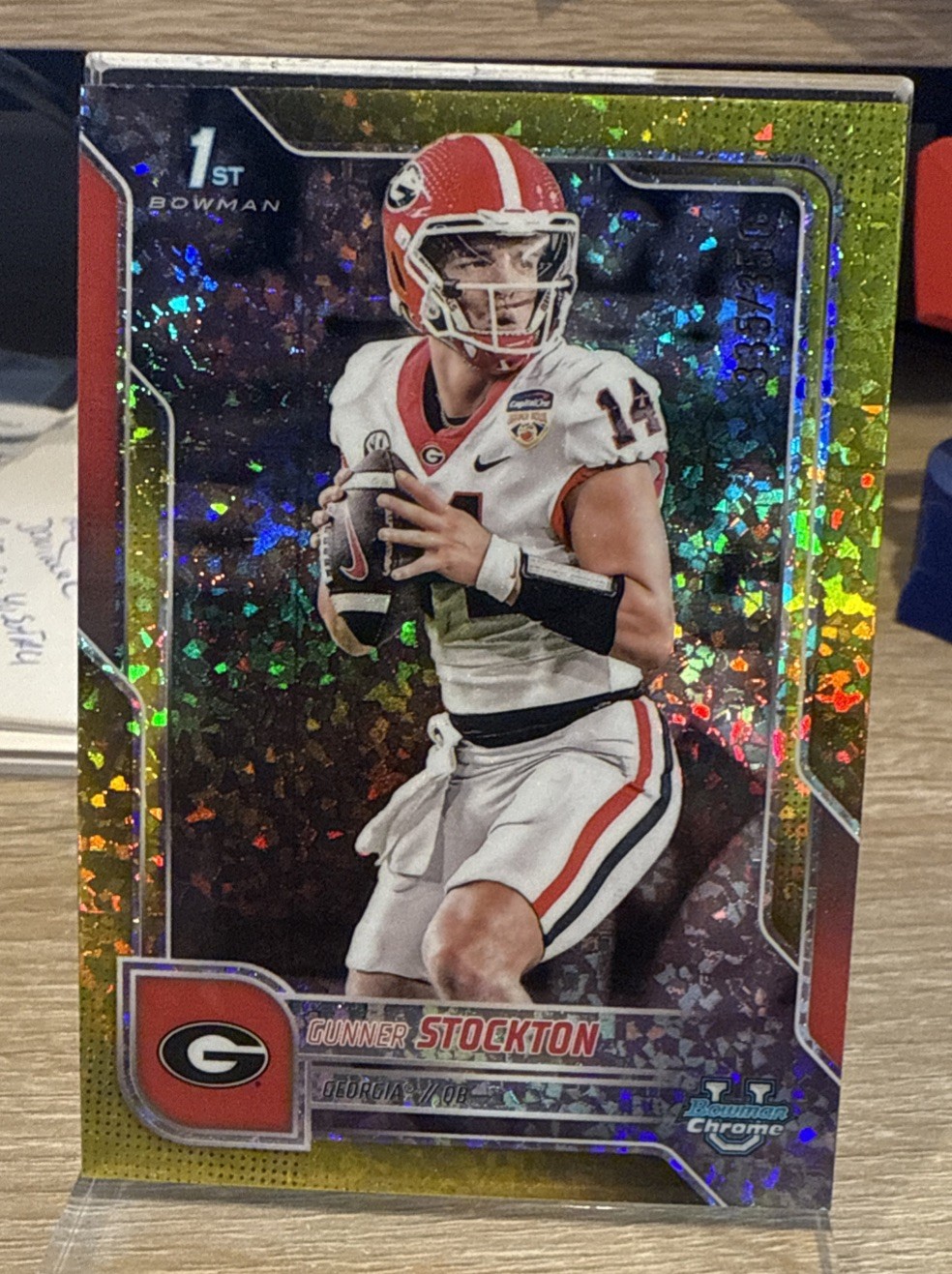 2025 Bowman U Chrome Gunner Stockton 1st Yellow Mini-Diamonds Refractor #d /350