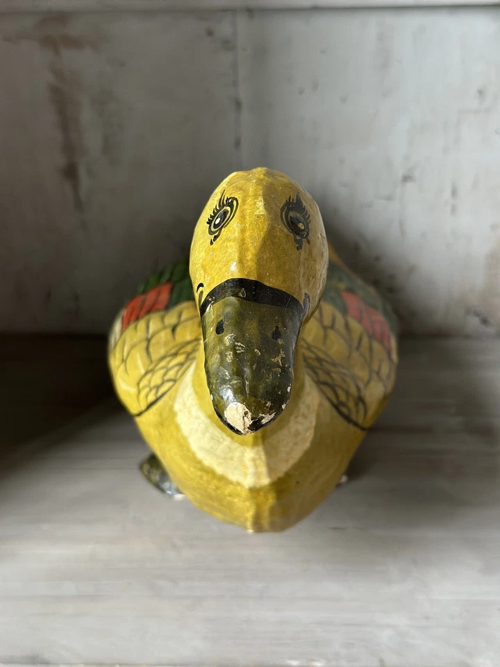 Grand Canard En Papier Mâche Ancien - Photo 2/4