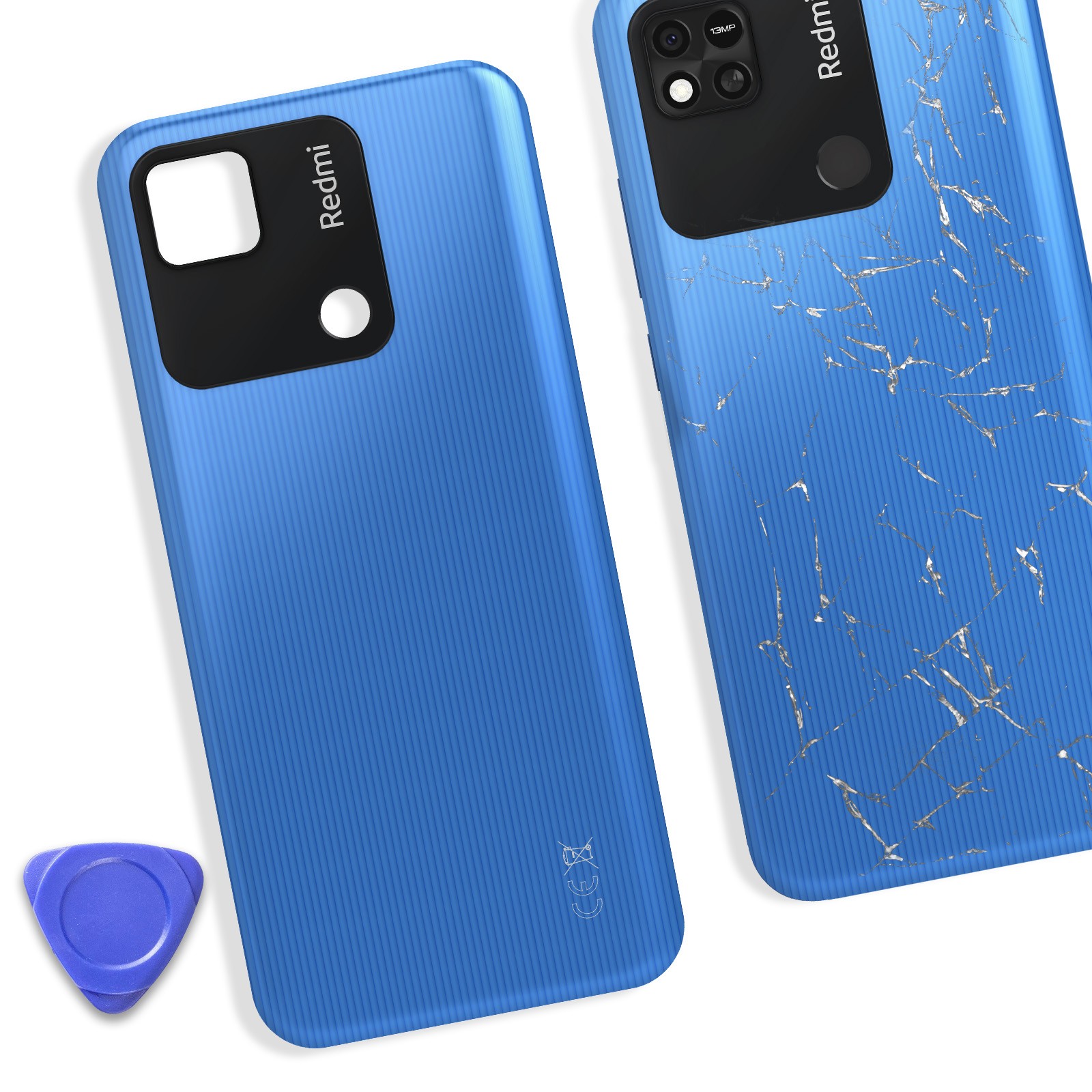 Cache batterie Xiaomi Redmi 10A bleu original Service Pack pour réparation
