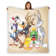 Looney Tunes Squads Soft Warm Single-Side Printing Flannel Fleece Blanket