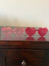 Heart Sunglasses - 6 pairs pink - 6 pairs red