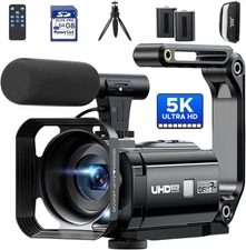 5K 56MP Dual Lens Video Camera Camcorder 16XZoom Digital Camera Recorder Wifi