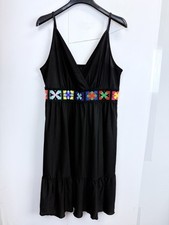 Shein Curve Womens 2XL Crochet Patchwork Waist Mini Dress Black Coverup Sundress