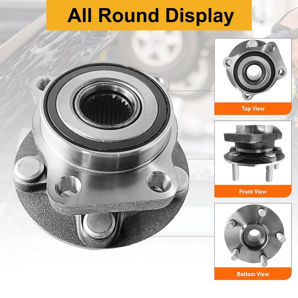 Pair (2) Front Wheel Hub & Bearing Assembly 513303 For 2009-2014 Subaru Forester Foto 2 de 4