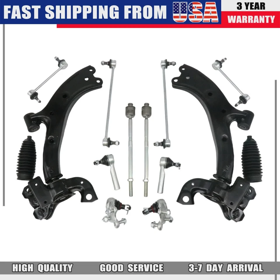 Se adapta a Acura RDX 2007-2012 brazo de control inferior delantero barra estabilizadora de enlace kit Foto 3 de 4