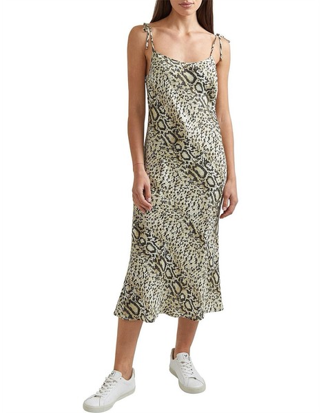 Tigerlily JERRY SLIP DRESS Size 10 S Snake Skin Print Midi