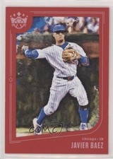 2019 Panini Diamond Kings Player Variation Red Framed Javier Baez #44 o7m