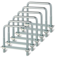 6pcs Square U Bolts 38 D X 4 W X 5 L Galvanized U Bolts 4 Inch Wide