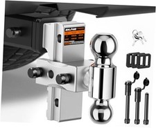 Adjustable Trailer Hitch, Drop Hitch 2 Inch Receiver with 6 Inch Drop/Rise